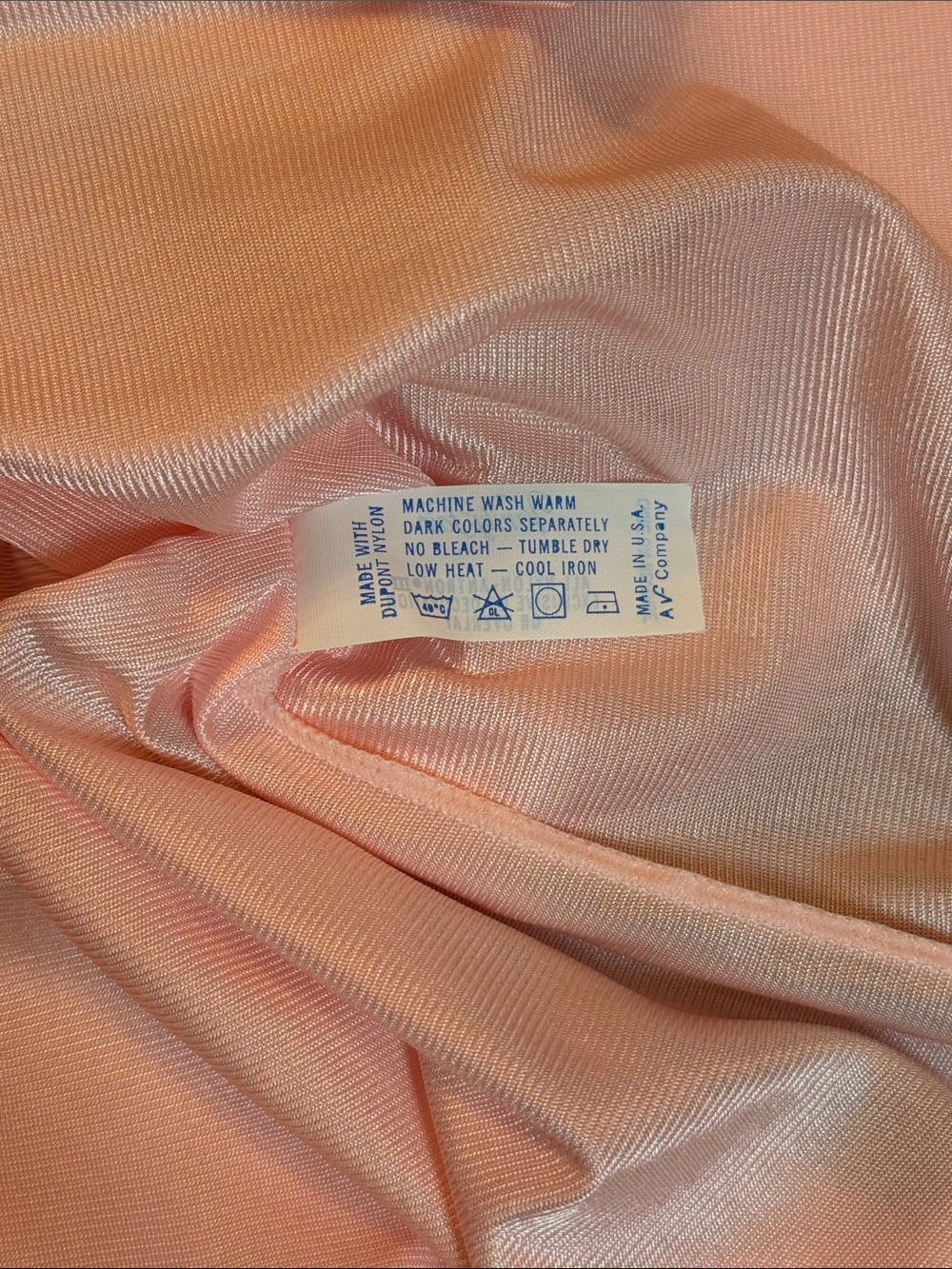 Vintage 90s Vanity Fair Pink Satin Nylon Pajama Set NWT Lace M - Picture 9 of 9